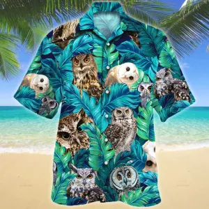 Owl Lovers Gift Hawaiian Shirt, Animal Hawaiian Shirt Men, women, Gift for Owl lovers