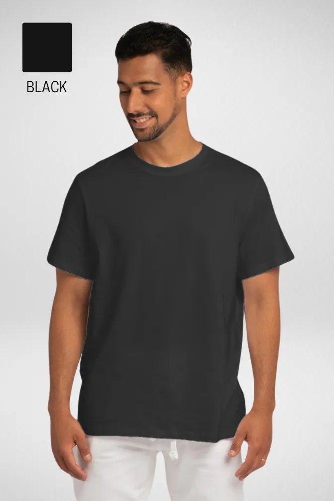 Pack Of 3 Plain T-shirts Navy Blue Mustard Yellow and Black for Men