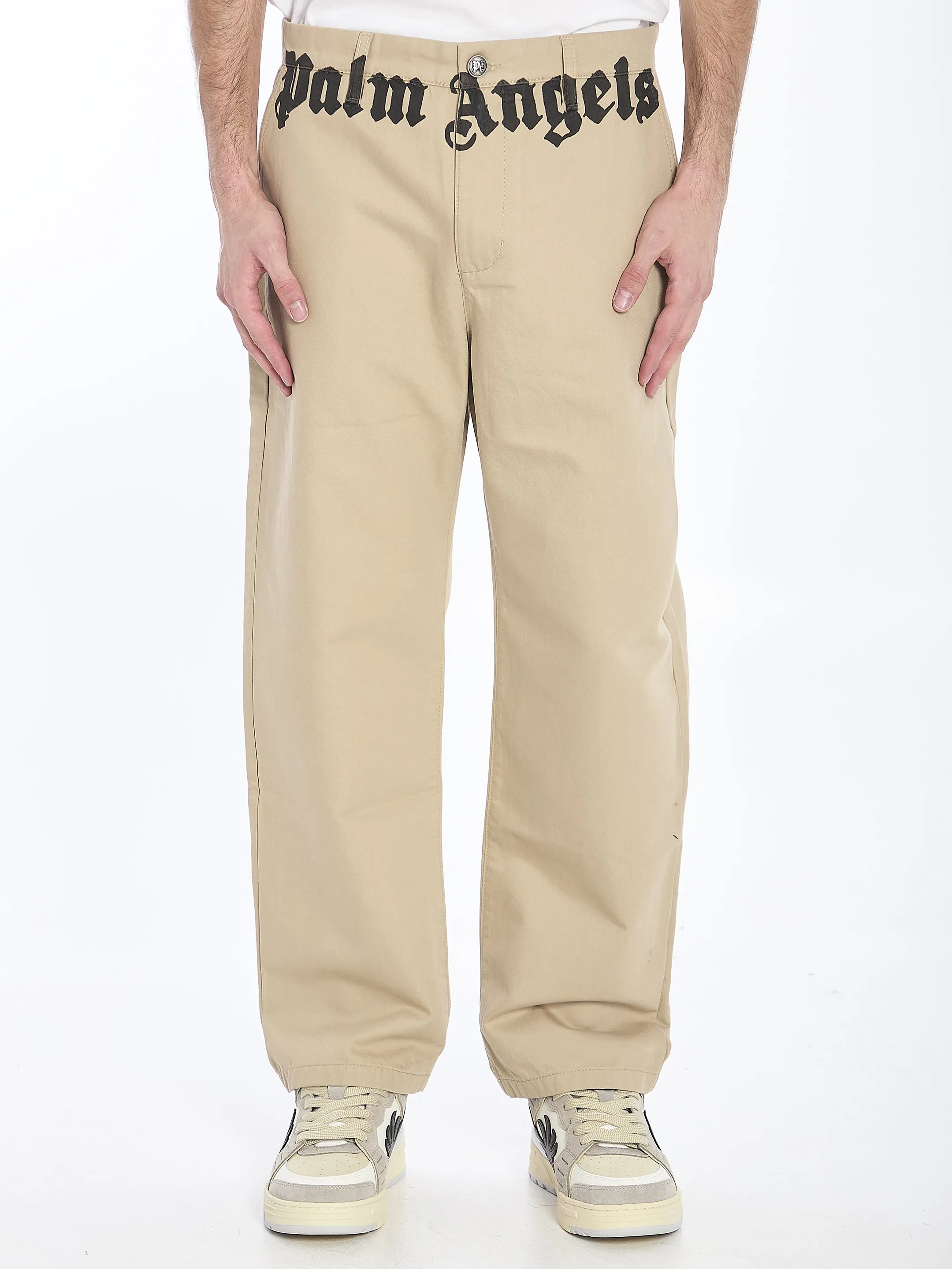 Palm Angels Chino Pants With Logo