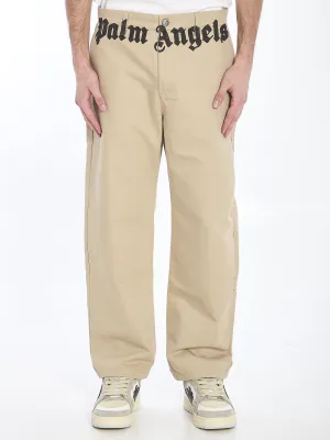 Palm Angels Chino Pants With Logo