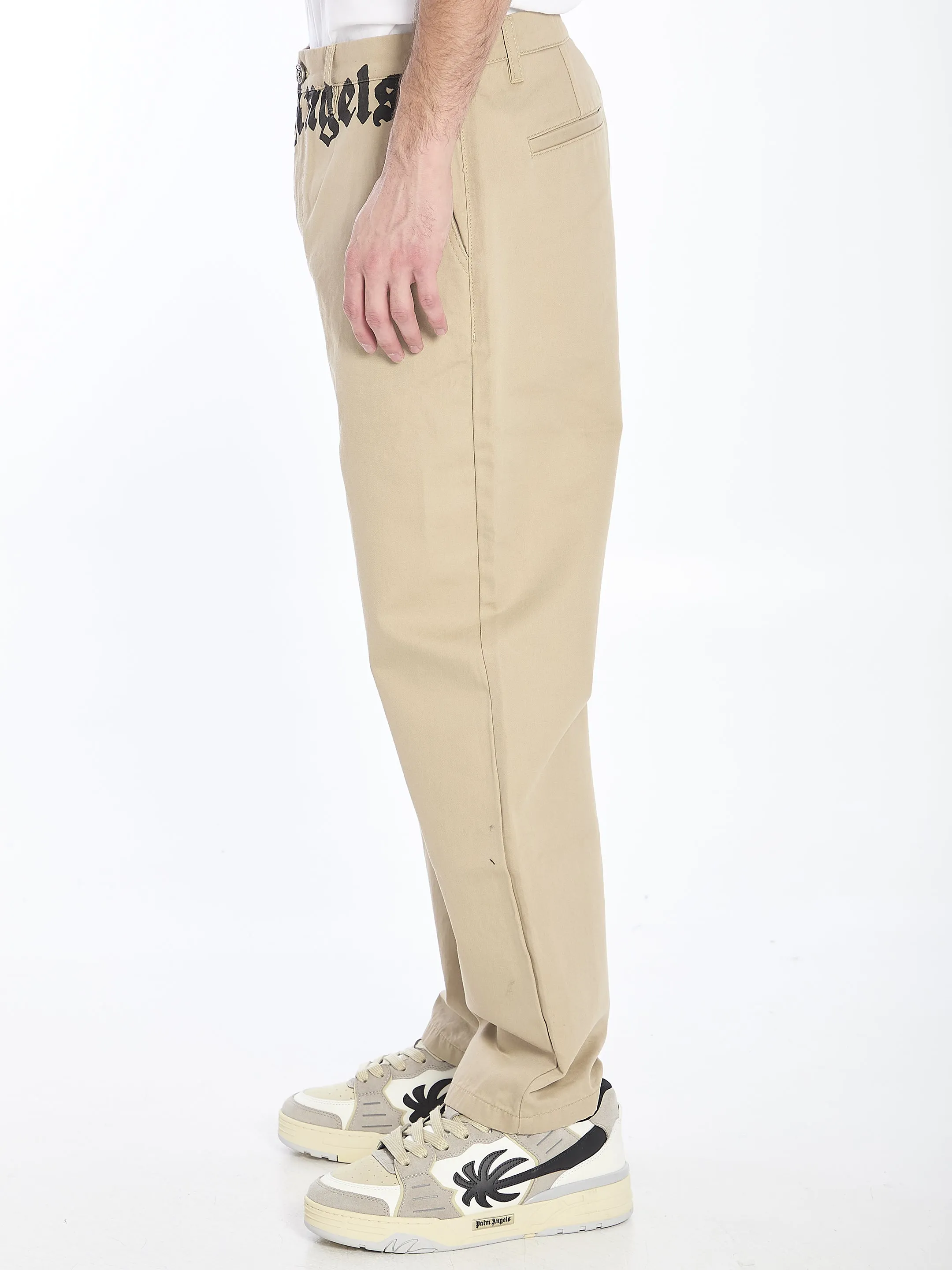 Palm Angels Chino Pants With Logo