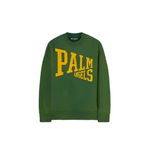 Palm Angels College Crewneck Green/Gold