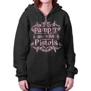Pamper Me With Pistols Zip Hoodie