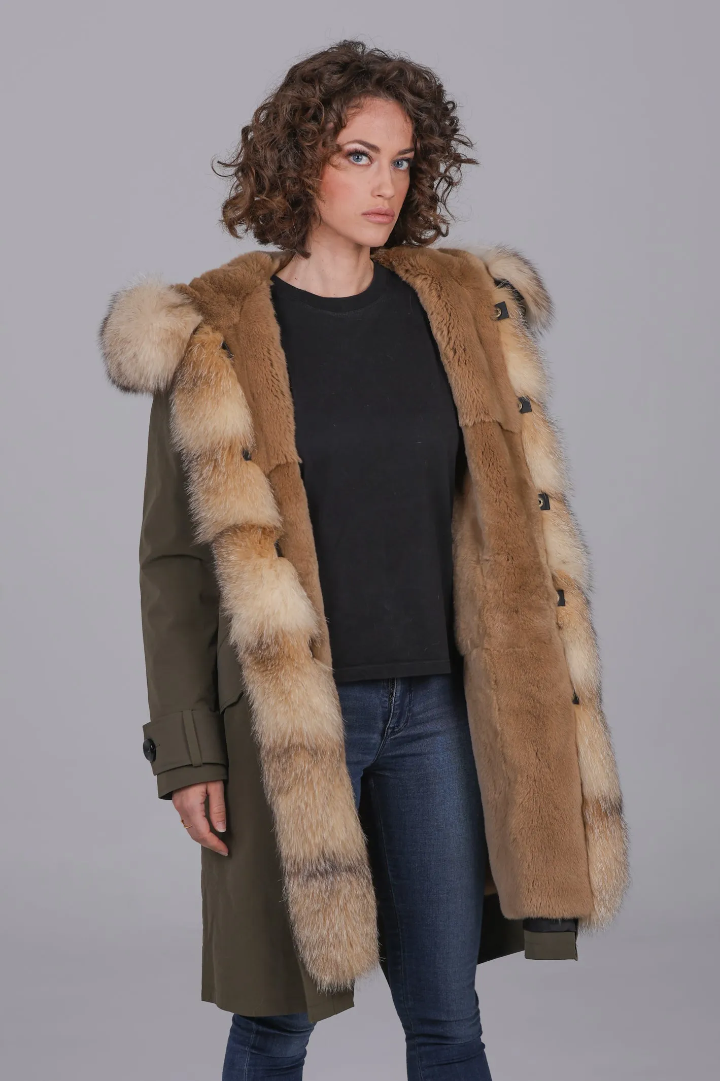 Parka in cotone tecnico impermeabile xlong  Cristal prestige
