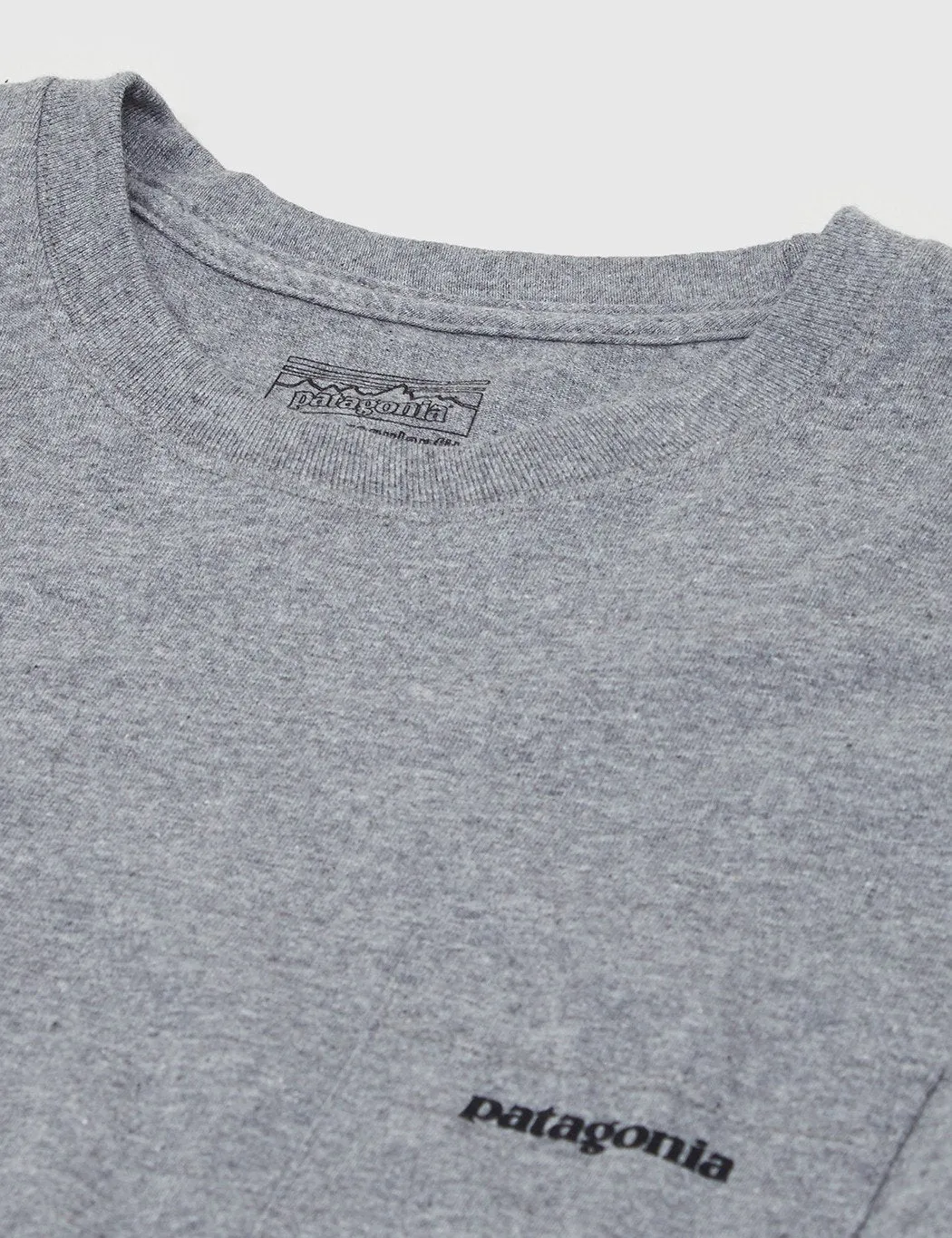 Patagonia P-6 Logo Pocket Responsibili-Tee T-Shirt - Gravel Heather Grey