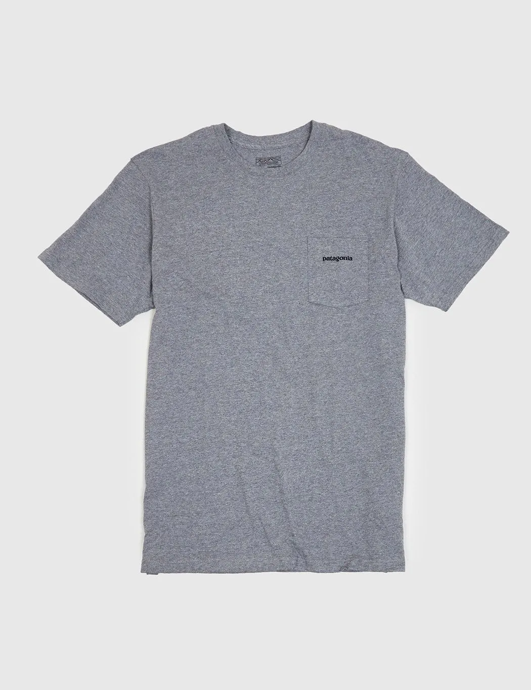 Patagonia P-6 Logo Pocket Responsibili-Tee T-Shirt - Gravel Heather Grey
