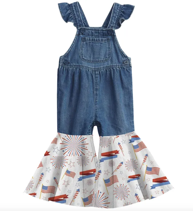 PATRIOTIC DENIM OVERALLS Toddler (2T-5T)