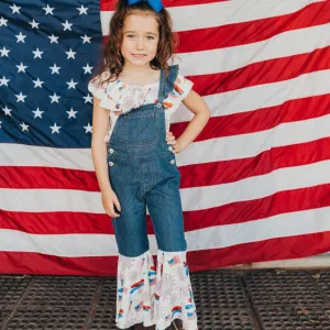 PATRIOTIC DENIM OVERALLS Toddler (2T-5T)