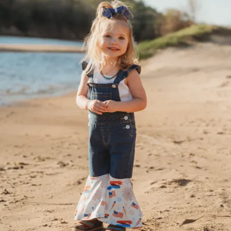 PATRIOTIC DENIM OVERALLS Toddler (2T-5T)