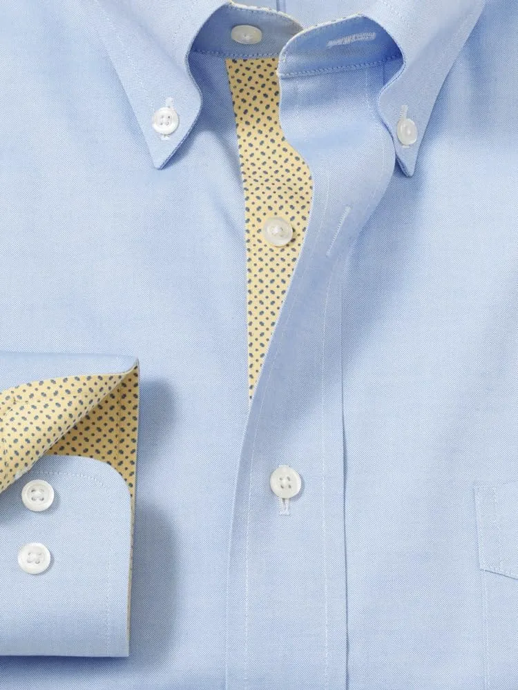 Paul Fredrick Men's Slim Fit Comfort Stretch Non-Iron Solid Dress Shirt