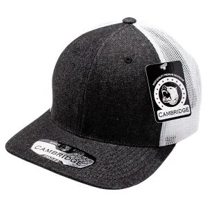 PB222D Pit Bull Cambridge Denim Trucker Hat [Black Denim/White]