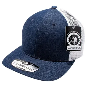 PB222D Pit Bull Cambridge Denim Trucker Hat [Dark Denim/White]