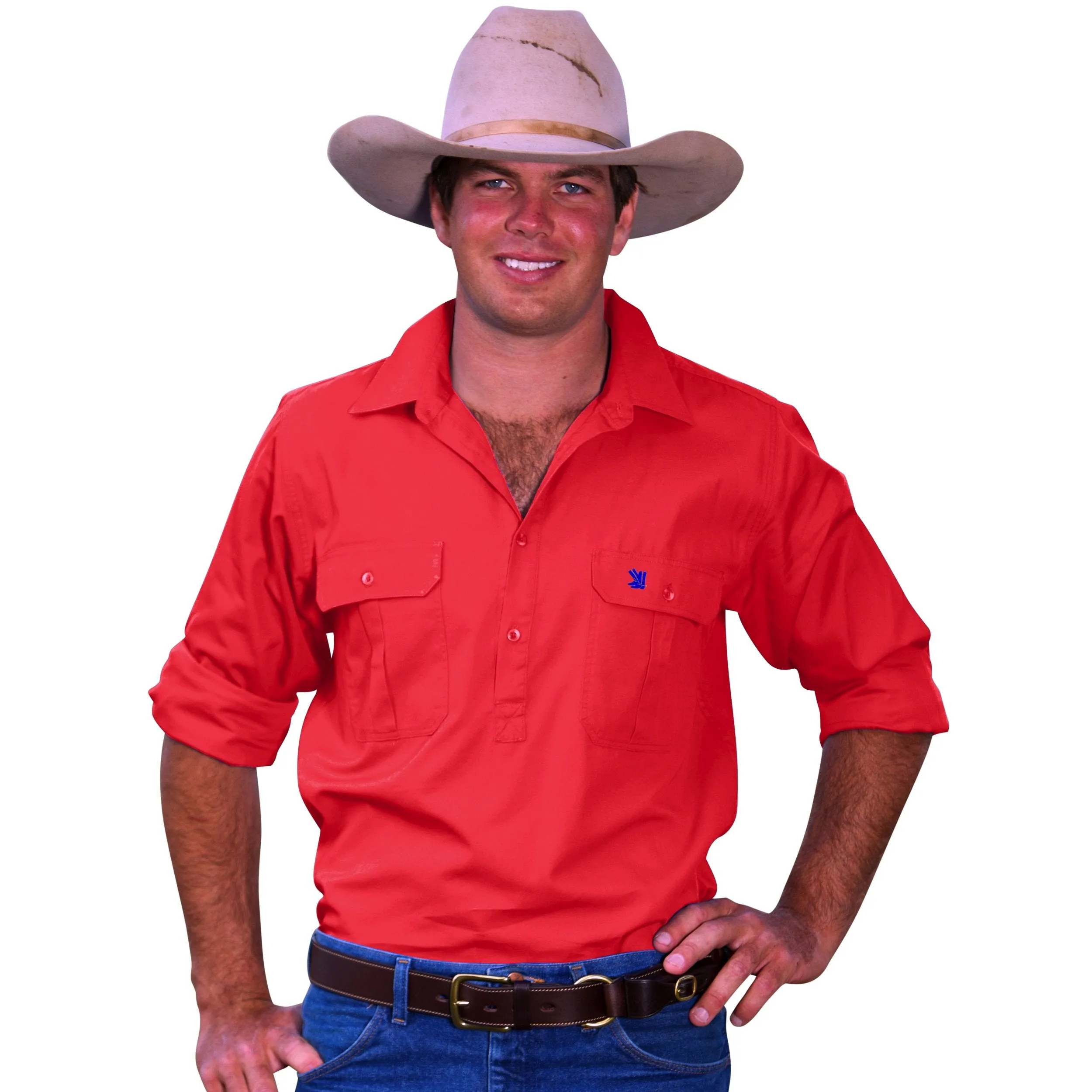 Peach Half Button - Light Weight