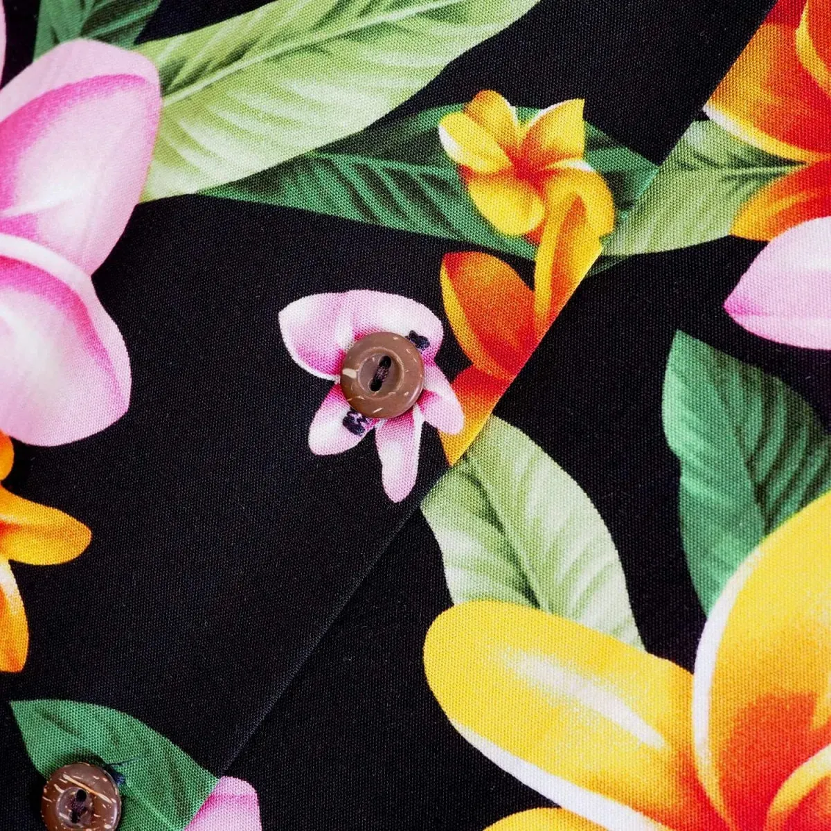 pebble black hawaiian lady blouse