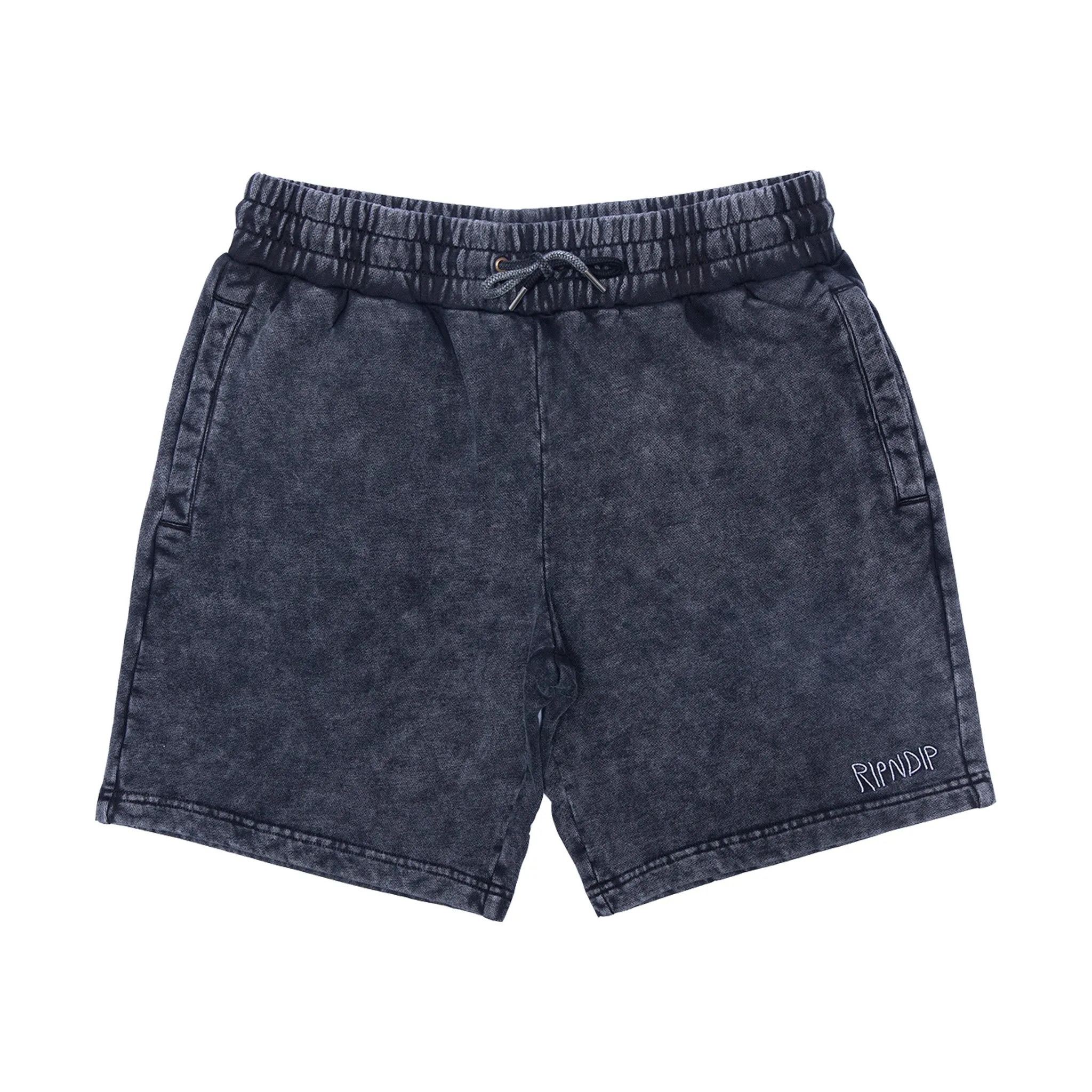 Peek A Nermal Sweatshorts (Black Acid Wash)