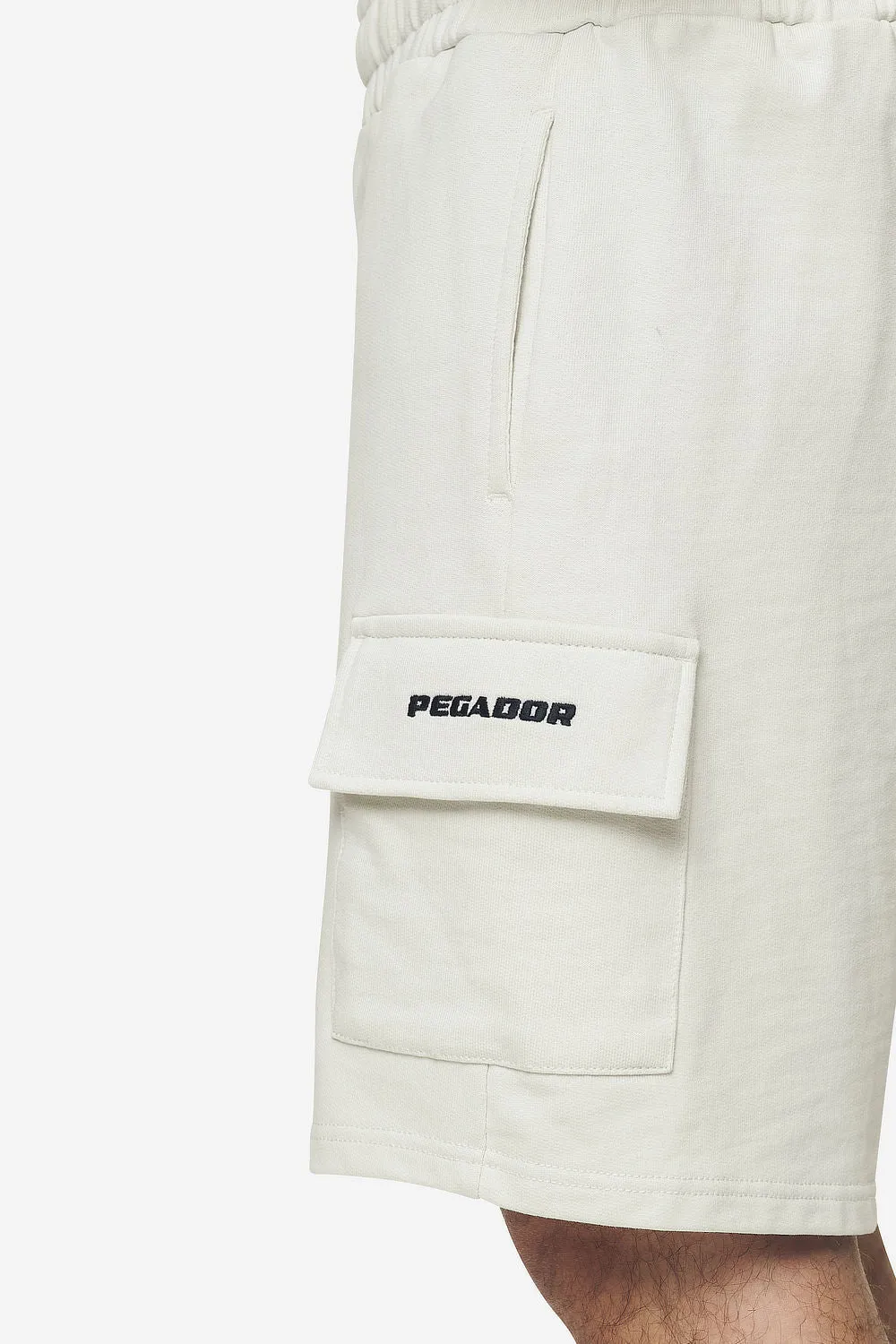 Pegador Otea Terry Cargo Shorts Washed Salty Cream