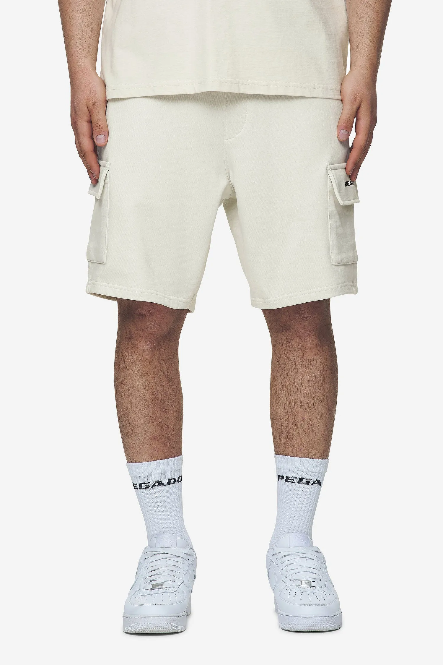 Pegador Otea Terry Cargo Shorts Washed Salty Cream