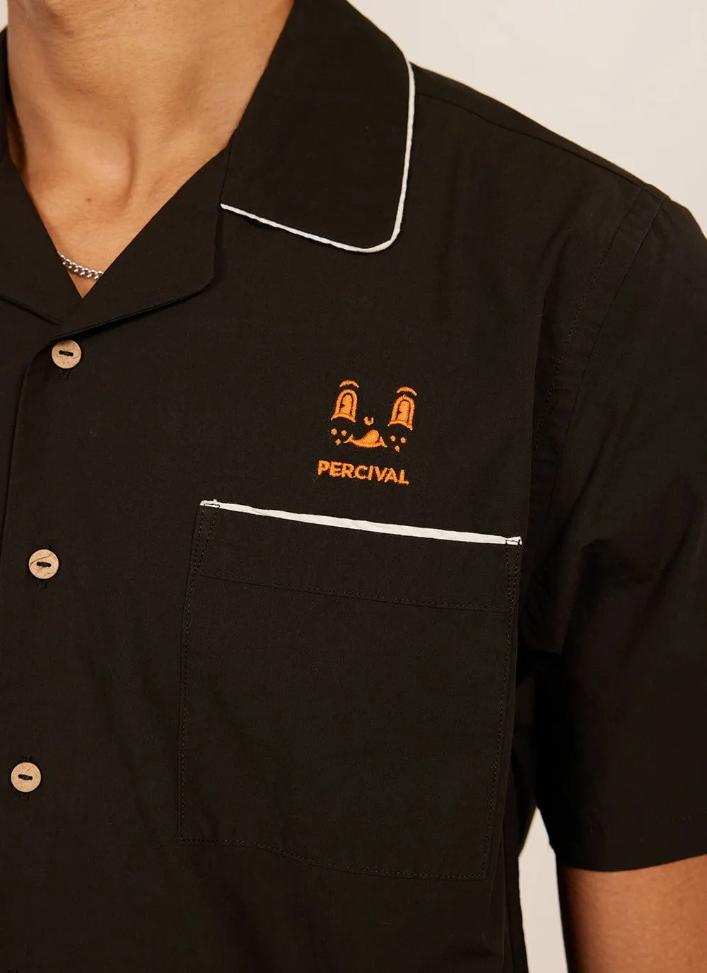 PerciCo Bowling Shirt | Cotton | Black