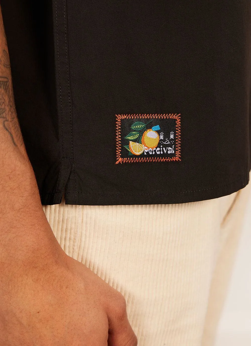 PerciCo Bowling Shirt | Cotton | Black