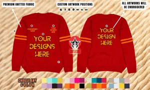 Personalized Unisex Knitted Embroidered School College Graduation Sweater