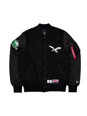 PHILADELPHIA EAGLES X ALPHA X NEW ERA MA-1 BOMBER JACKET