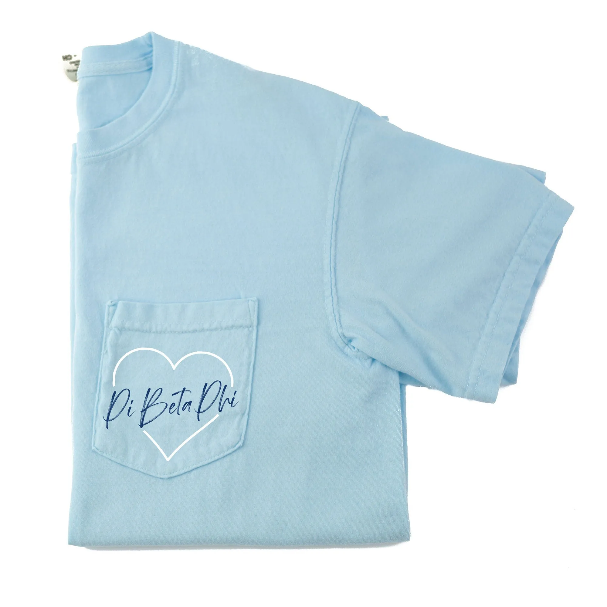 Pi Beta Phi Heart Pocket T-Shirt - Chambray