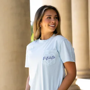 Pi Beta Phi Heart Pocket T-Shirt - Chambray