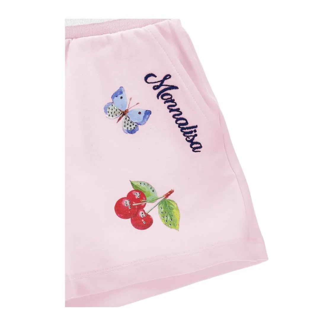 Pink Alice Sweat Top & Shorts Set