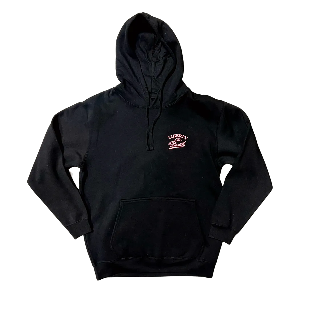 Pink Liberty Or Death Hoodie - Women's