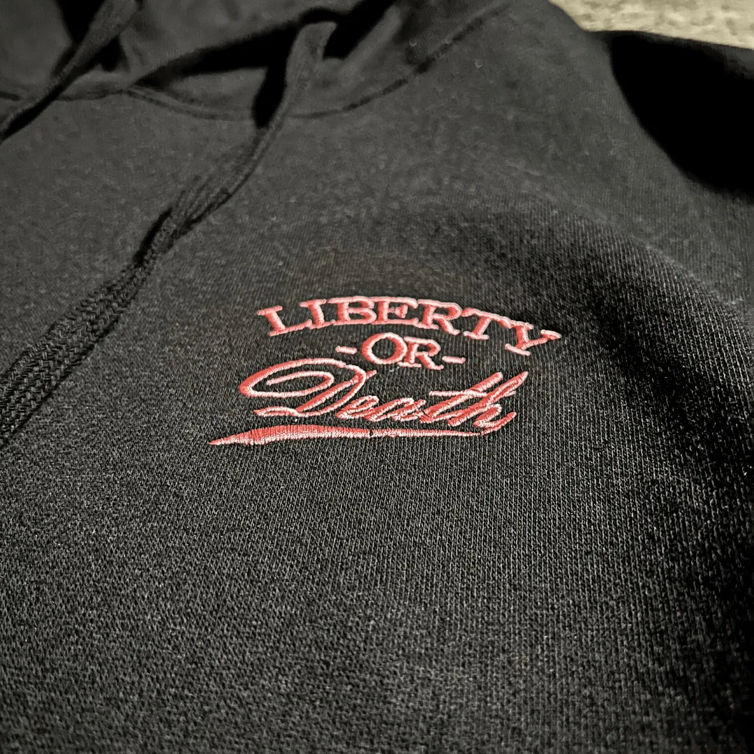 Pink Liberty Or Death Hoodie - Women's