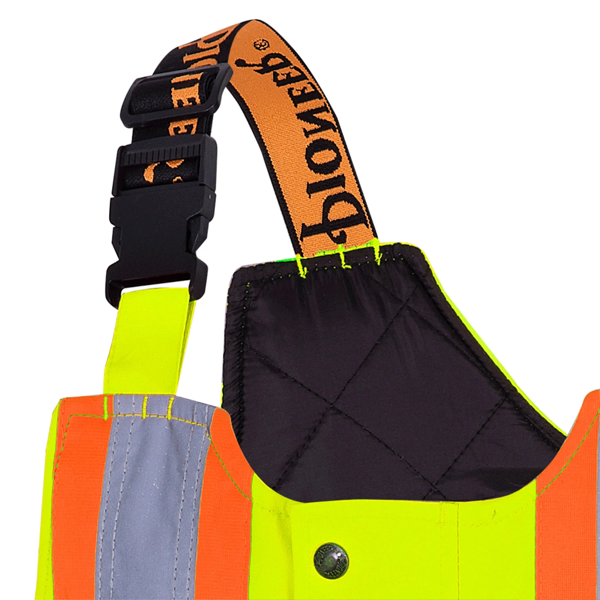 Pioneer Men's Hi Vis Insulated Bib Overalls, CSA Certified, 300D Oxford Poly, Waterproof, Quilted Lining, Reflective Tape, Safety Gear | Sizes XXS-5XL