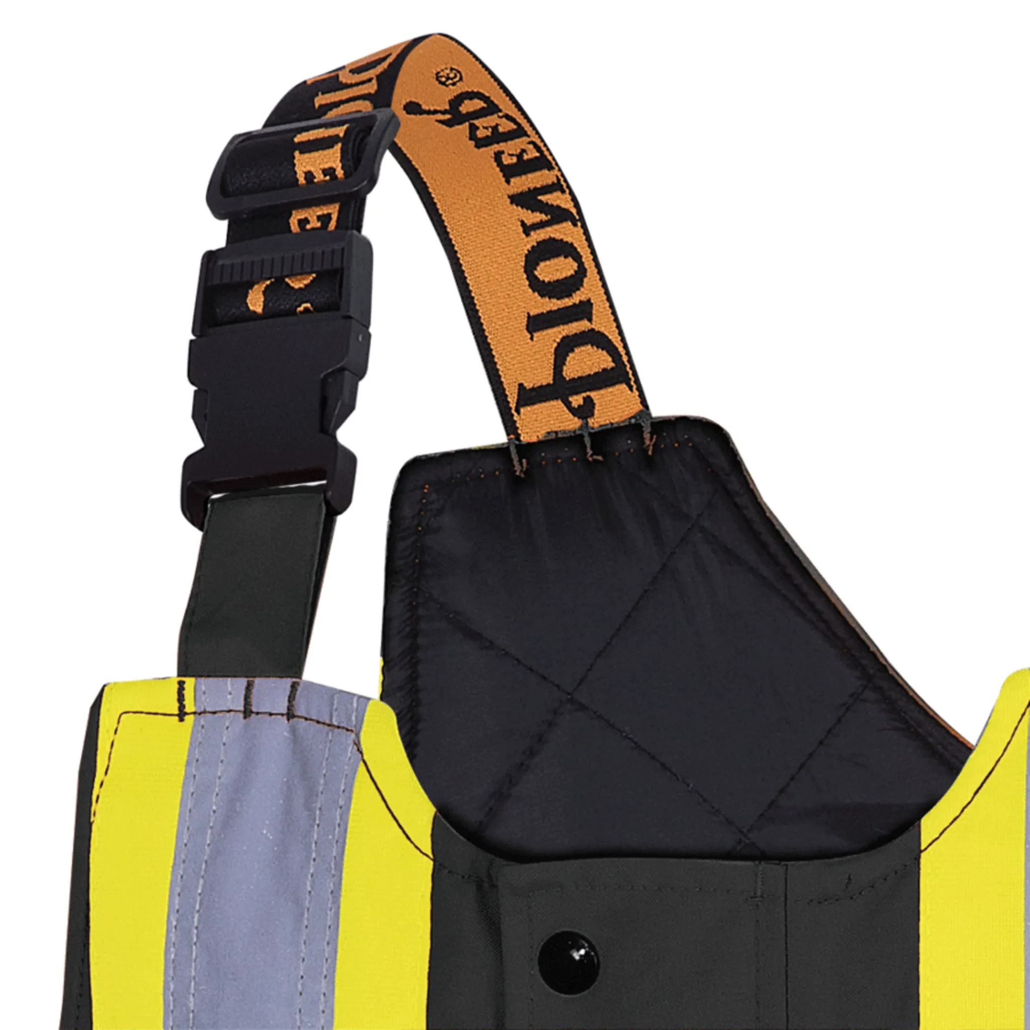 Pioneer Men's Hi Vis Insulated Bib Overalls, CSA Certified, 300D Oxford Poly, Waterproof, Quilted Lining, Reflective Tape, Safety Gear | Sizes XXS-5XL