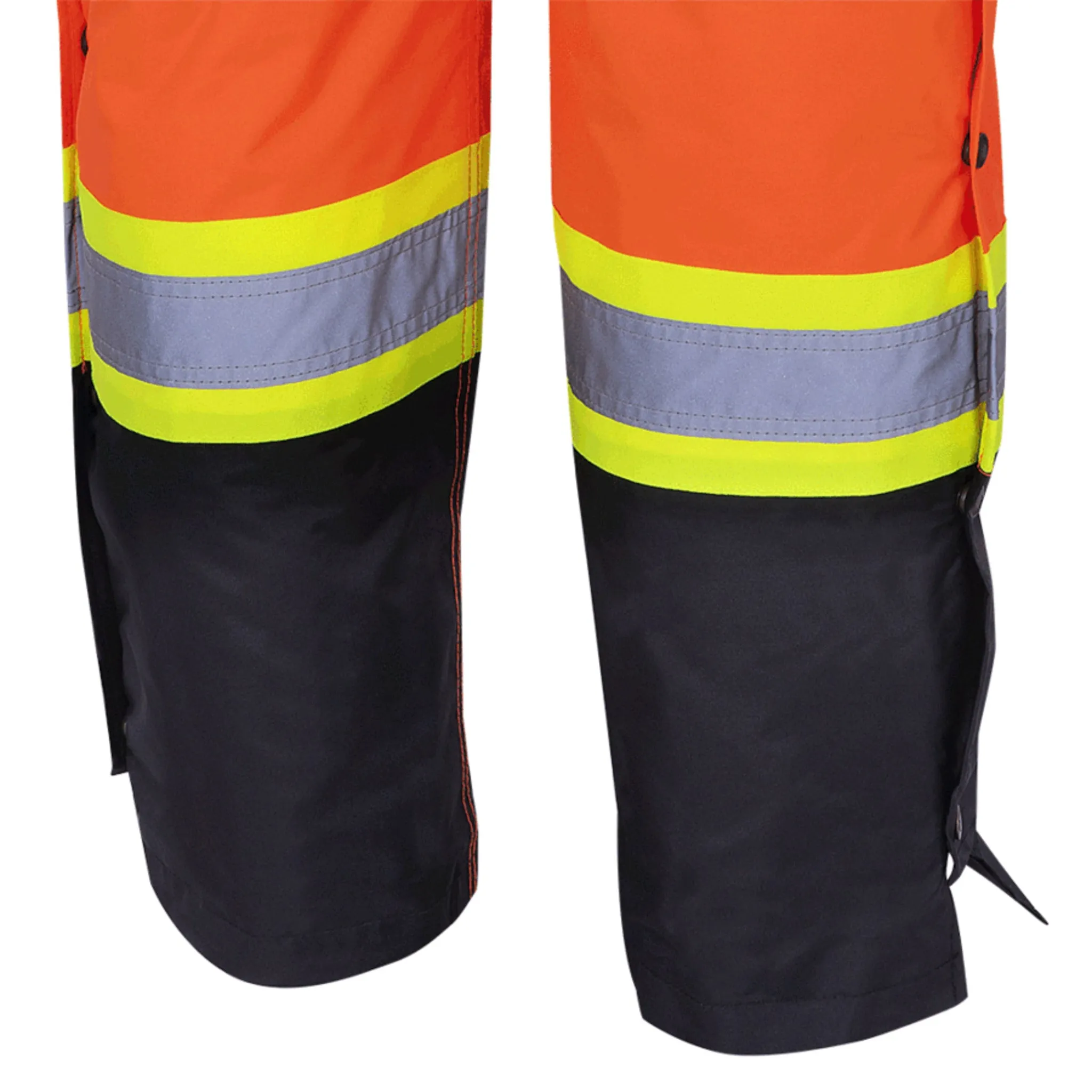 Pioneer Men's Hi Vis Insulated Bib Overalls, CSA Certified, 300D Oxford Poly, Waterproof, Quilted Lining, Reflective Tape, Safety Gear | Sizes XXS-5XL