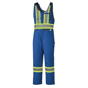 Pioneer Men's Hi Vis Winter Bib Overalls - CSA Certified, Flame Resistant, Cotton, Reflective Tape, Adjustable Straps, For Cold Weather | Sizes S-5XL