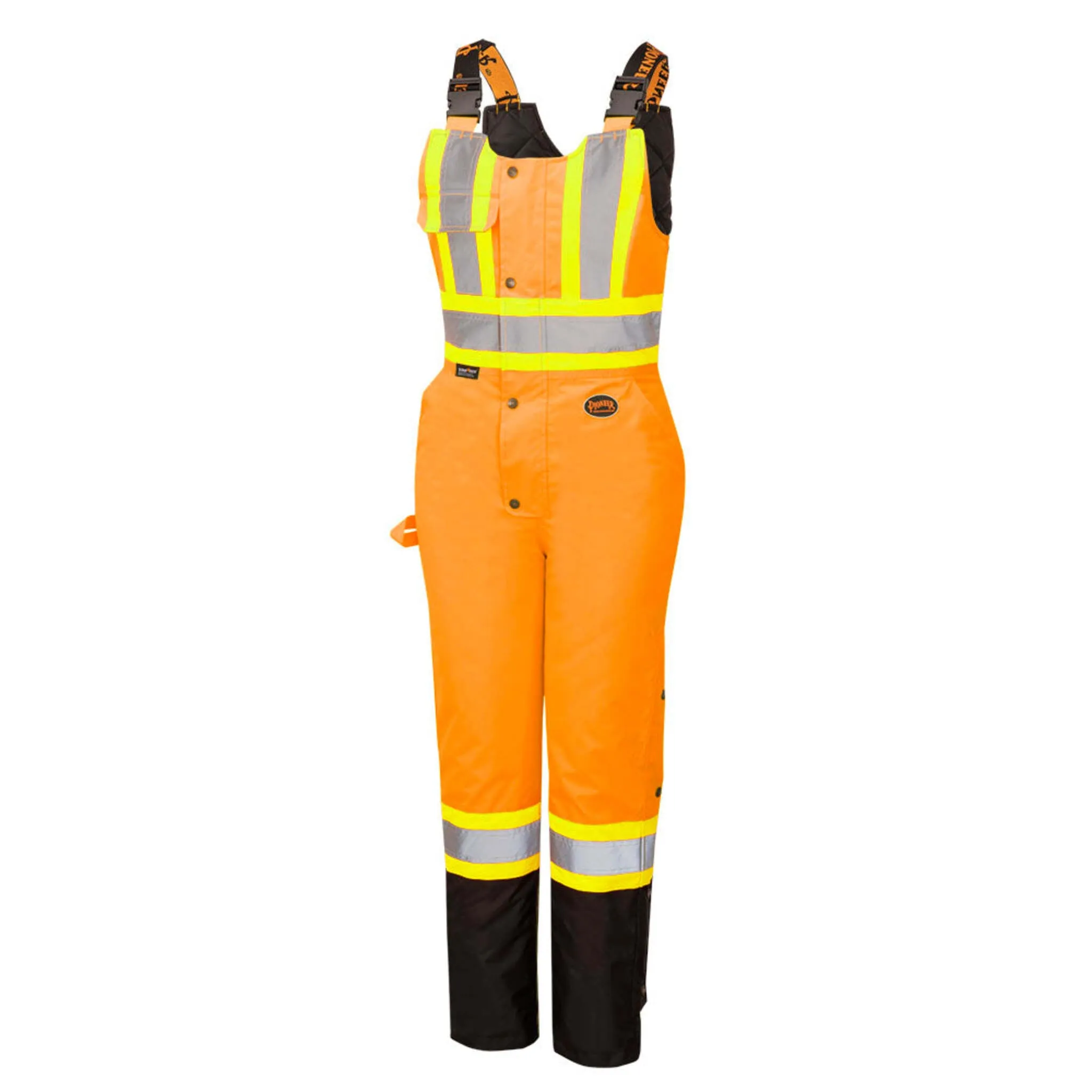 Pioneer Women's Hi-Vis Waterproof Overalls with Adjustable Straps, Reflective Tape for Safety, All-Weather Protection, Durable Workwear | Sizes XS-4XL