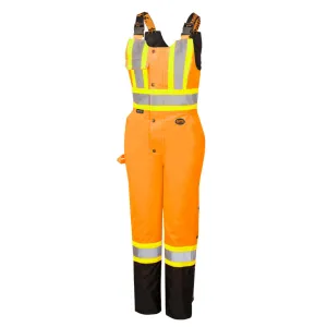 Pioneer Women's Hi-Vis Waterproof Overalls with Adjustable Straps, Reflective Tape for Safety, All-Weather Protection, Durable Workwear | Sizes XS-4XL