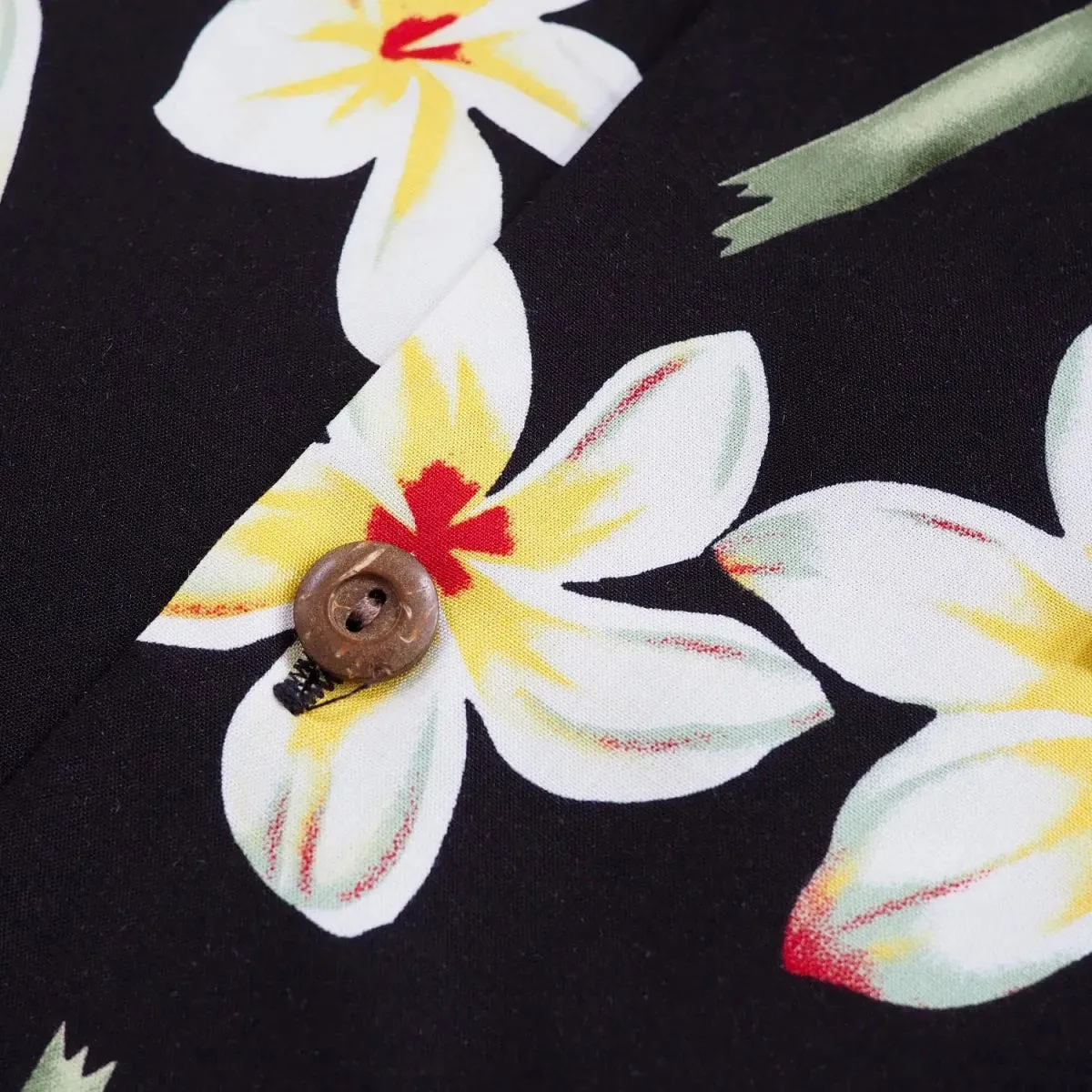 pipiwai black hawaiian rayon shirt