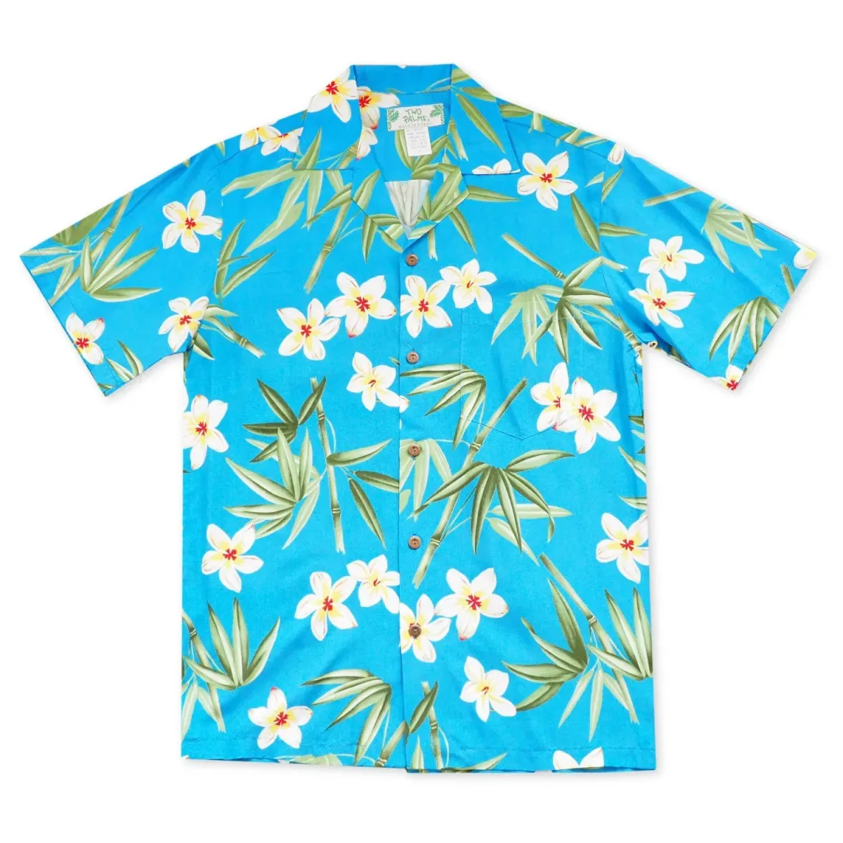 pipiwai blue hawaiian rayon shirt