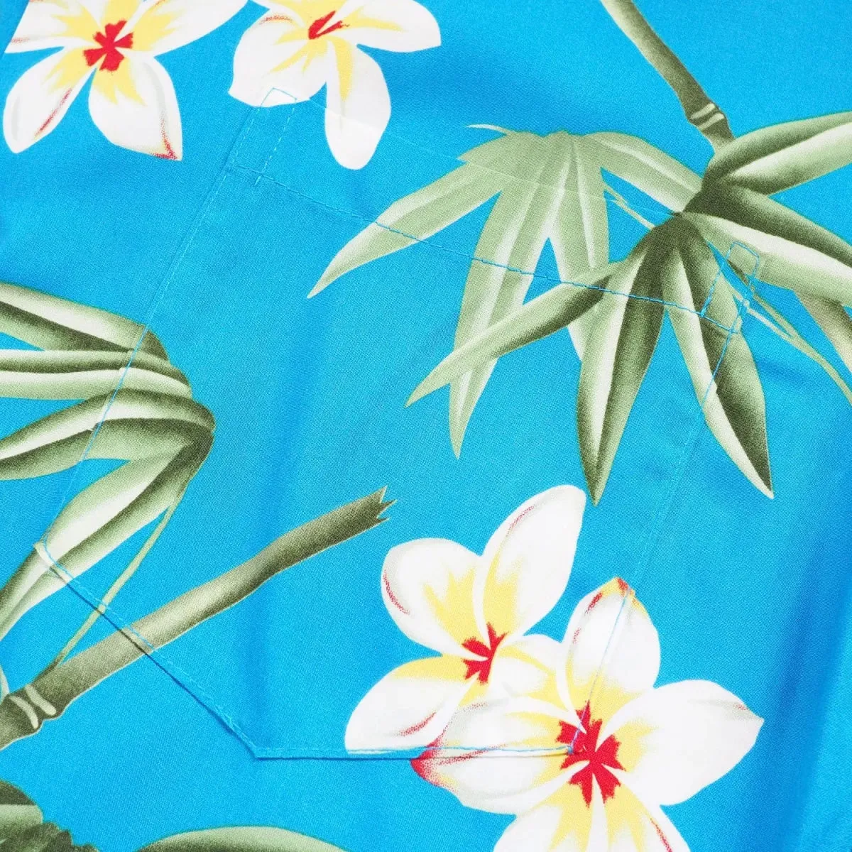 pipiwai blue hawaiian rayon shirt