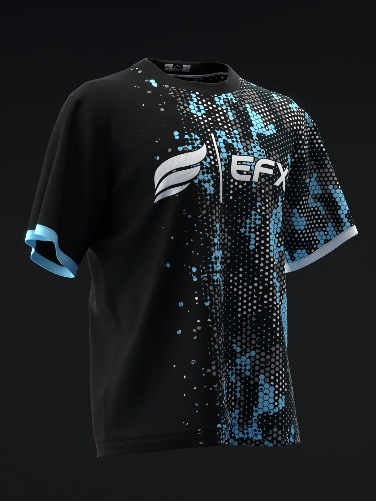 PIXAMO - BLACK LIGHT BLUE - BOWLING JERSEY