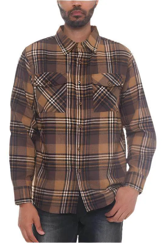Plaid Flannel Long Sleeve Shirts S - 3XL
