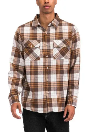 Plaid Flannel Long Sleeve Shirts S - 3XL