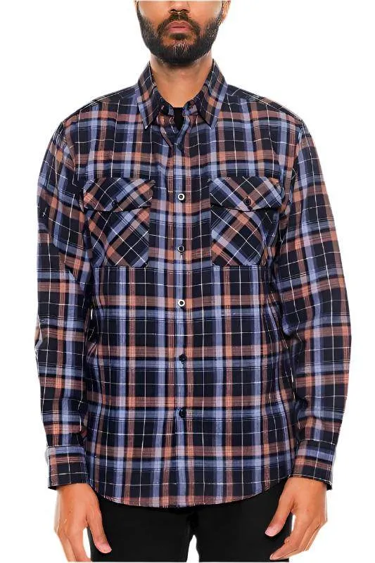Plaid Flannel Long Sleeve Shirts S - 3XL