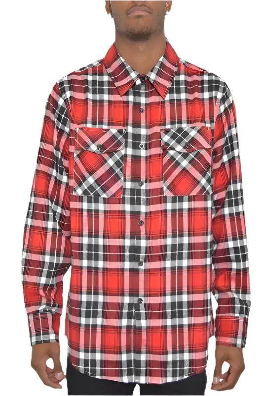 Plaid Flannel Long Sleeve Shirts S - 3XL