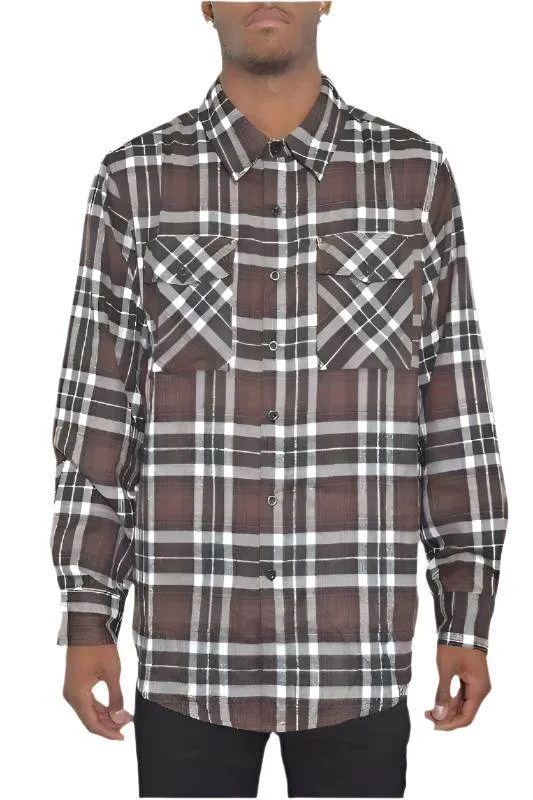 Plaid Flannel Long Sleeve Shirts S - 3XL