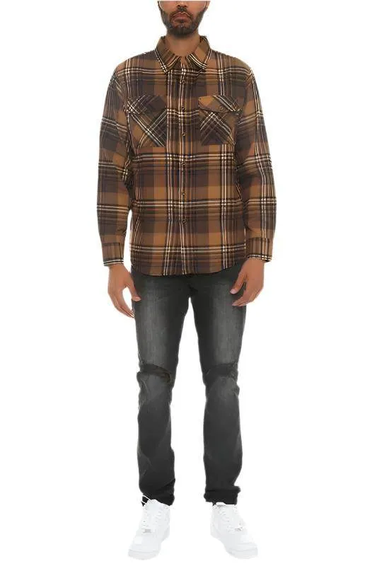 Plaid Flannel Long Sleeve Shirts S - 3XL