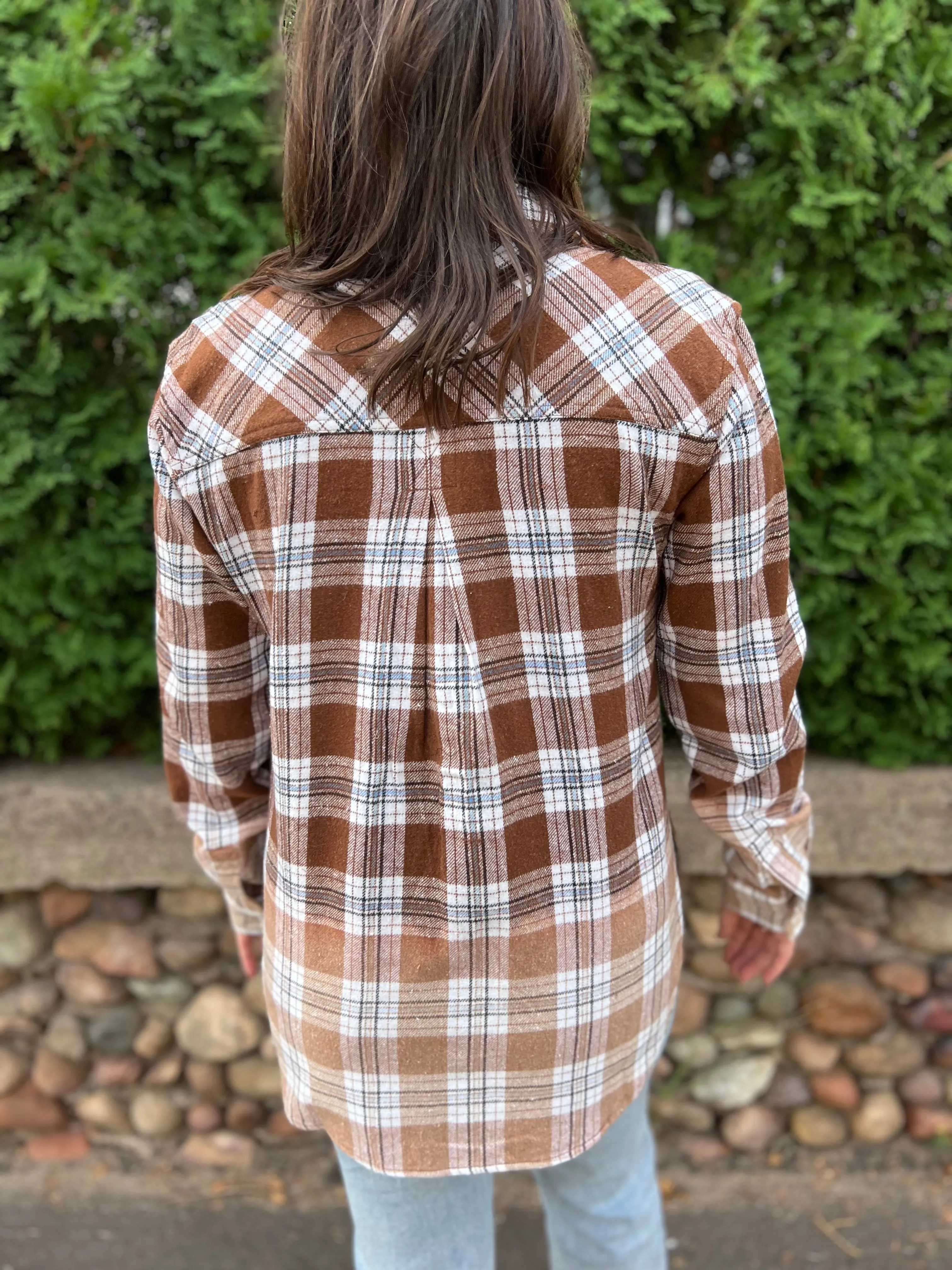 Plaid Flannel With Bleached Dipped Contrast