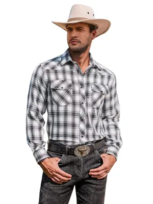 Plaid Long Sleeve Casual Shirt with Pockets (US Only)