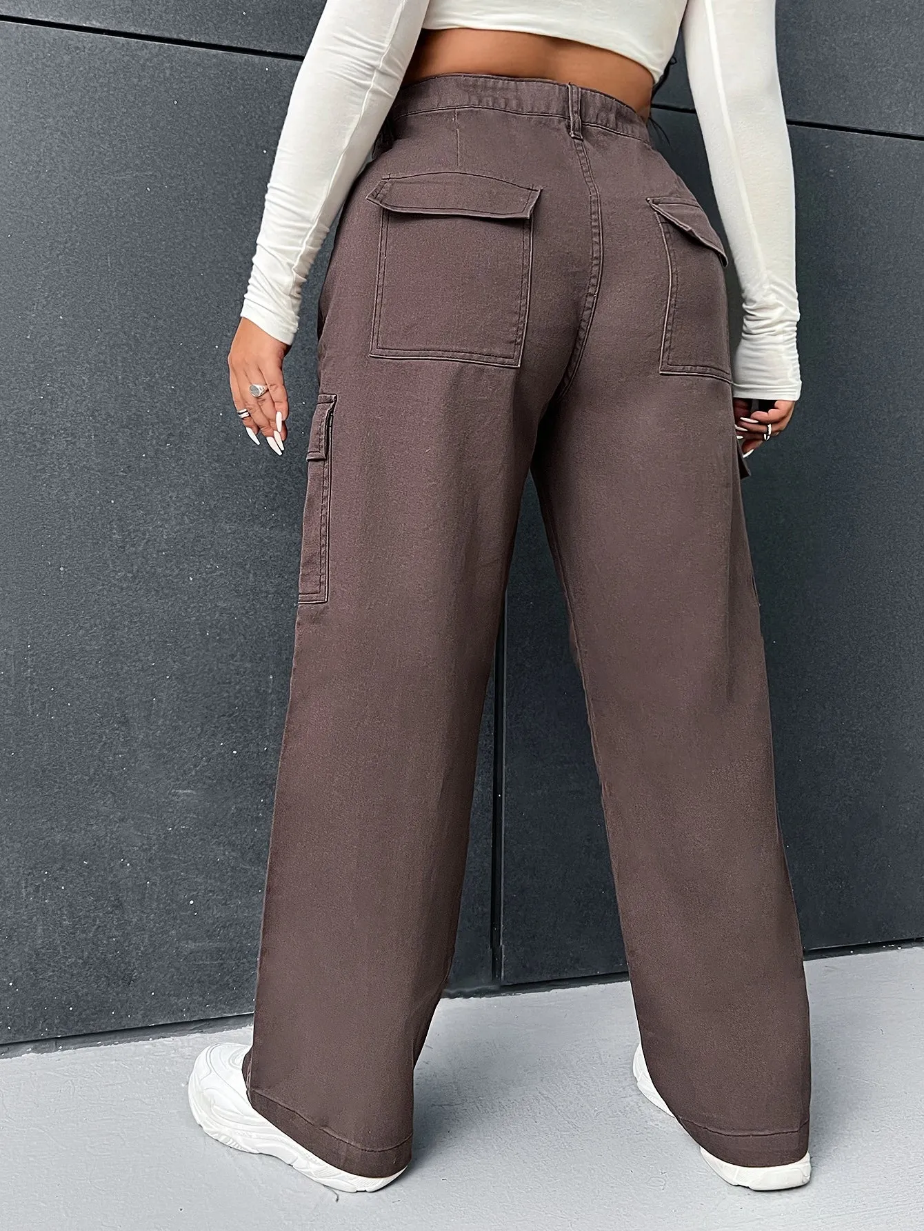 Plus Flap Pocket Side Cargo Jeans