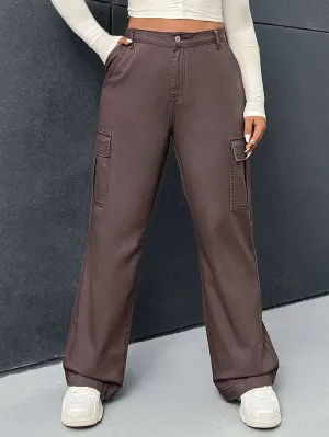 Plus Flap Pocket Side Cargo Jeans